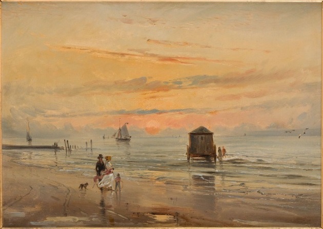 Une plage normande, soir d'été